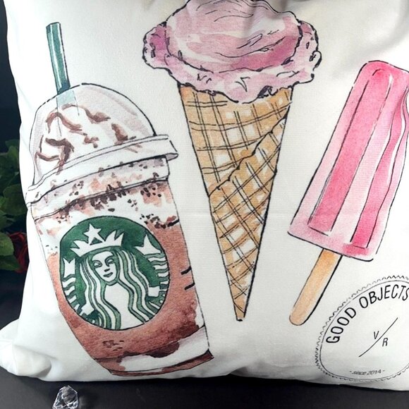 Ice Cream Throw Pillowcase Coffee Decor Sham Pillow Cushion Cover Popsicle - Picture 7 of 11